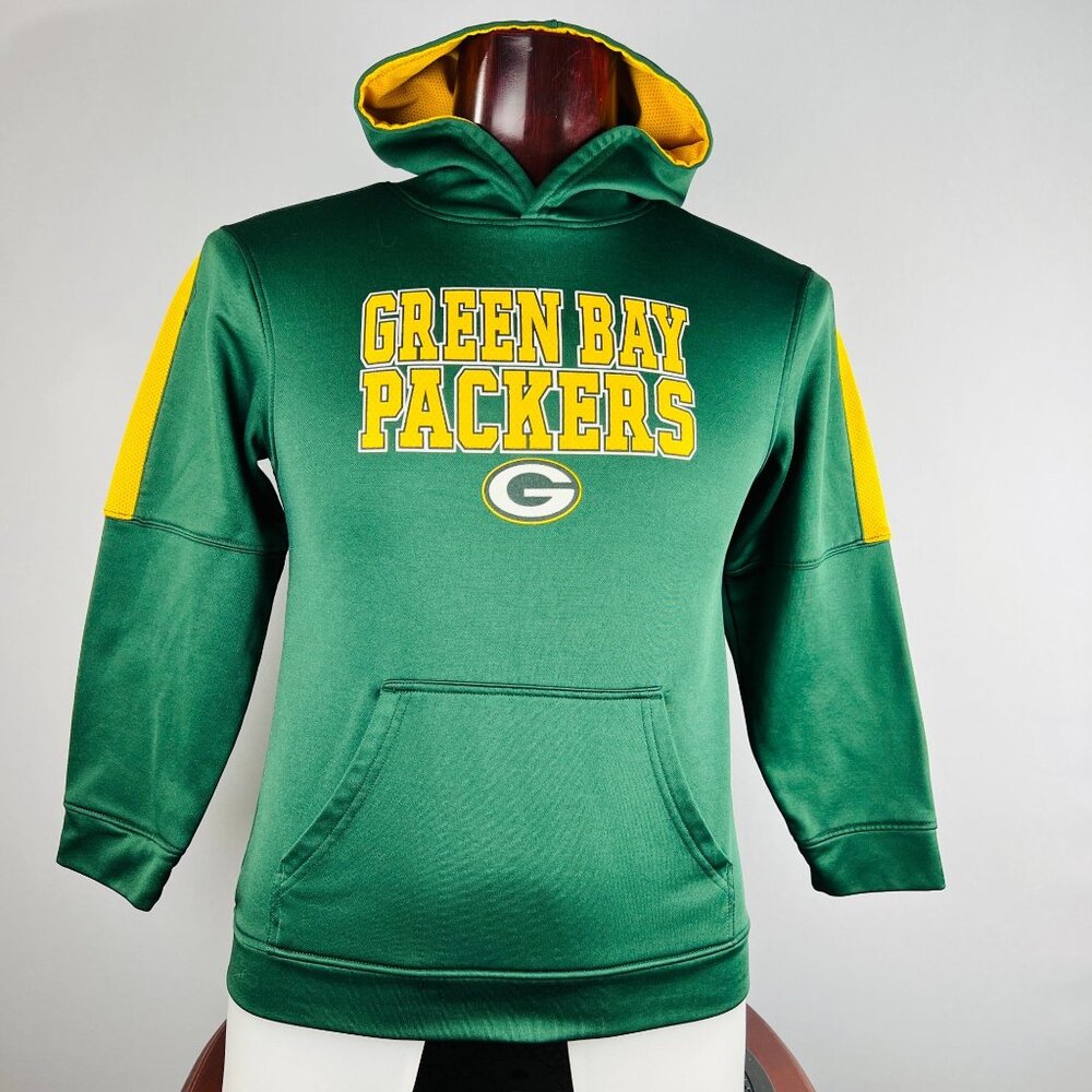 Green Bay Packers Pullover Hoodie with Front Pockets Small